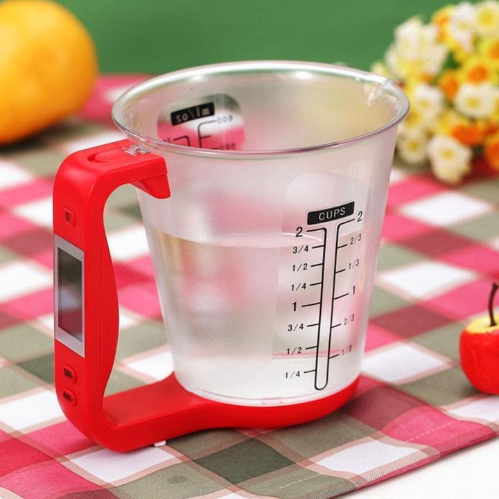 Küchen-Messbecher-Waage | Waage und Messbecher kombiniert | Backen und Kochen
