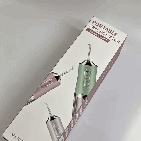 Irrigador bucal eléctrico | Encías sangran a pesar del cepillado | Para brackets y periodontitis | Irrigador de viaje 280 ml con batería – Sovora